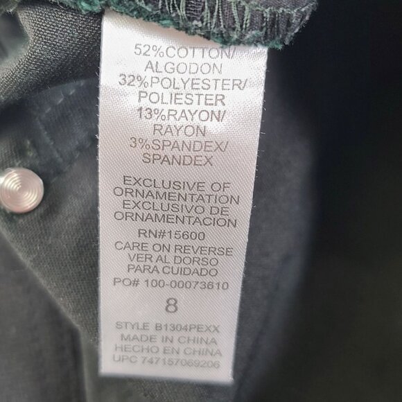 Democracy Ab Technology Stretchy Skinny Jeans Women 8 32x28 Forest Green - Picture 4 of 13